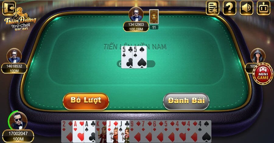Tiến lên miền Nam là game bài yêu thích
