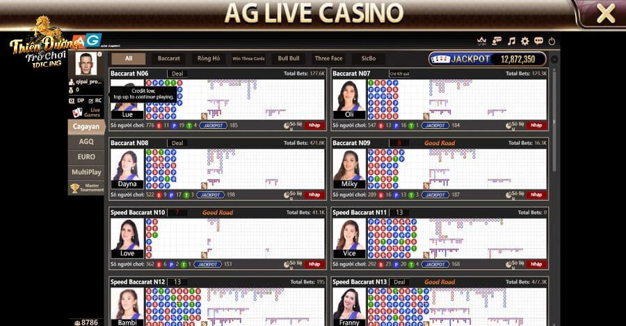 Các phòng chơi AG Gaming