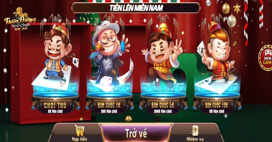 Game bài Tiến Lên Miền Nam tại cổng game Thiên Đường Trò Chơi
