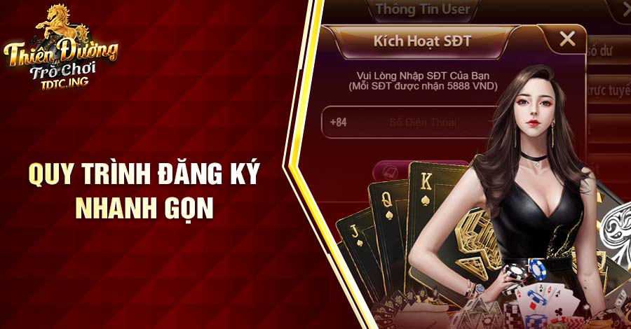 Quy trình đăng ký tài khoản Thiên Đường Trò Chơi